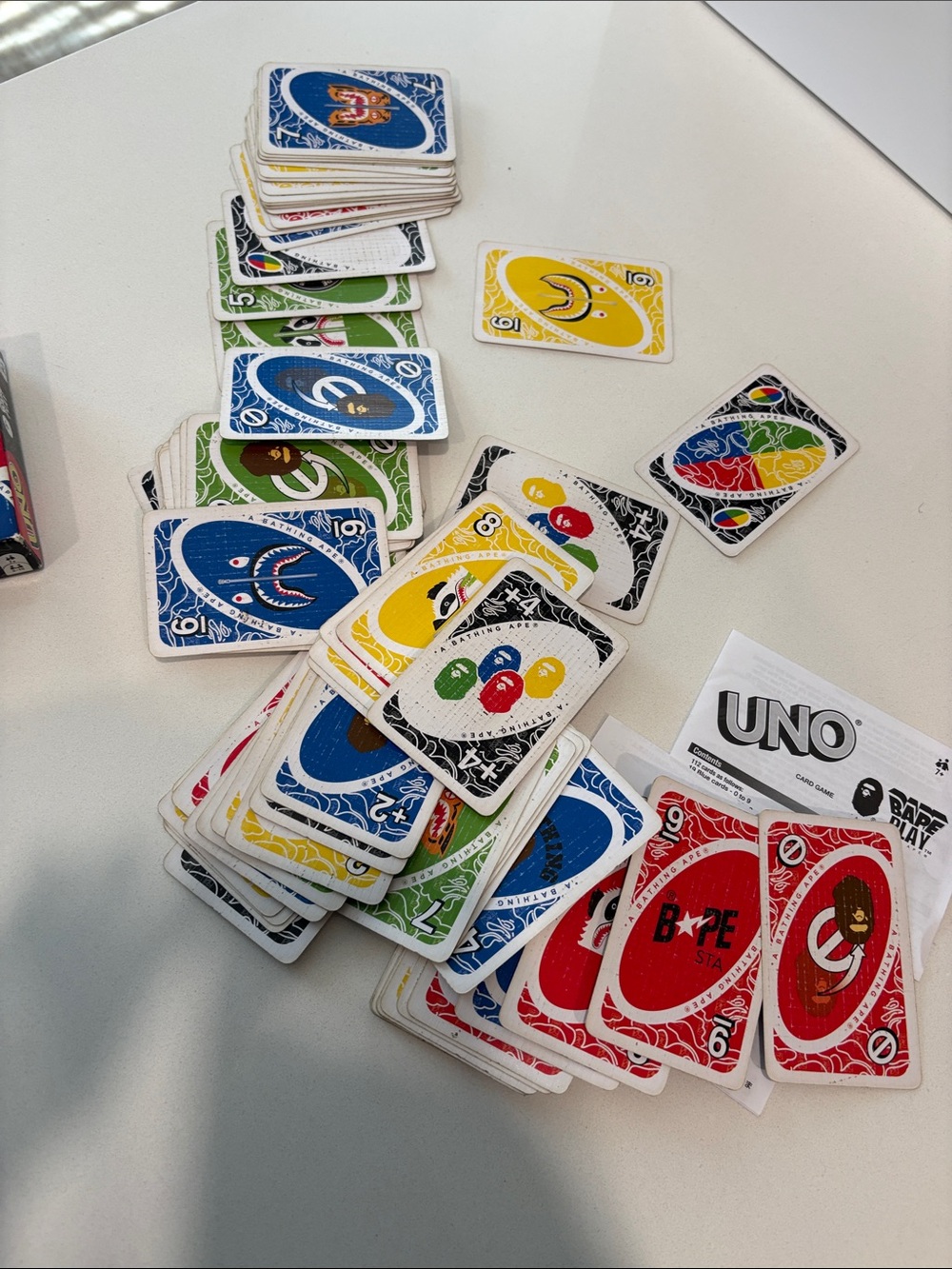 Bape UNO Card Game - Blue/Red/Yellow Design